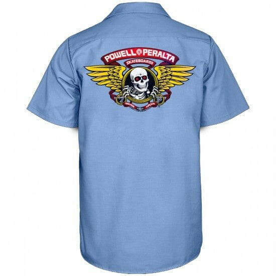 Powell Peralta - Winged Ripper Mens Work Shirt Postal Blue.