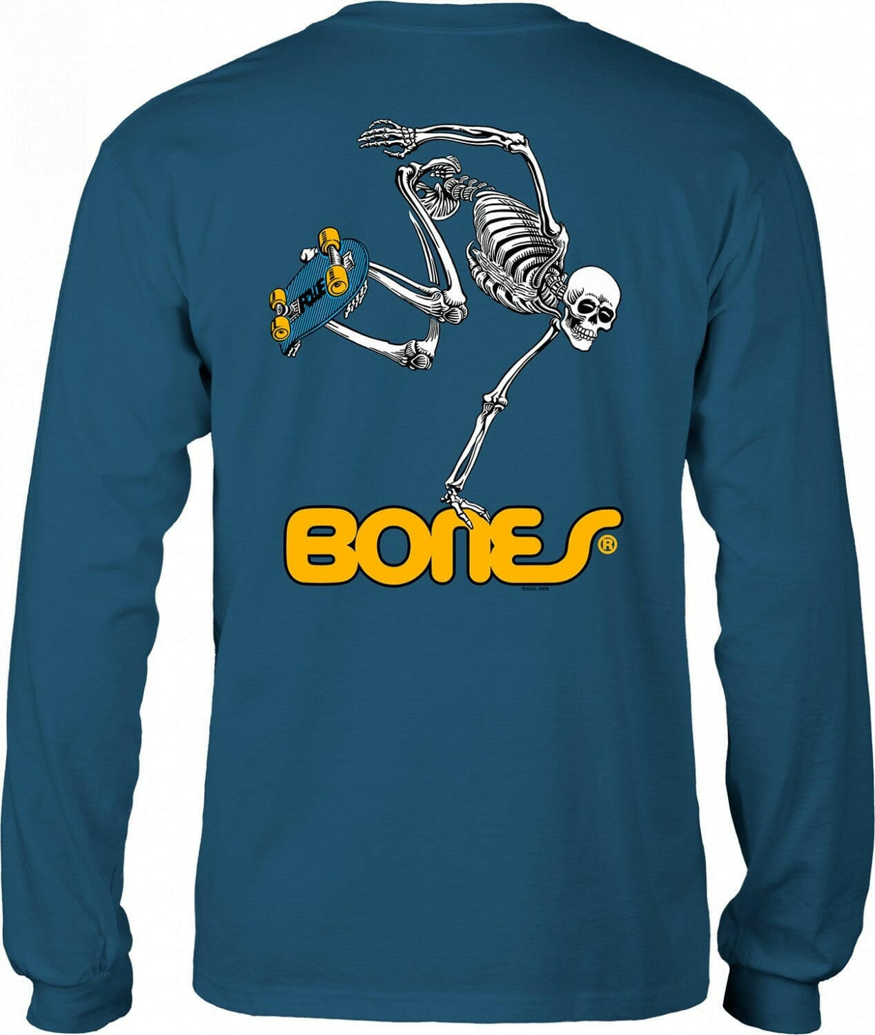 Powell Peralta - Skateboarding Skeleton L/S Tee Slate Blue.