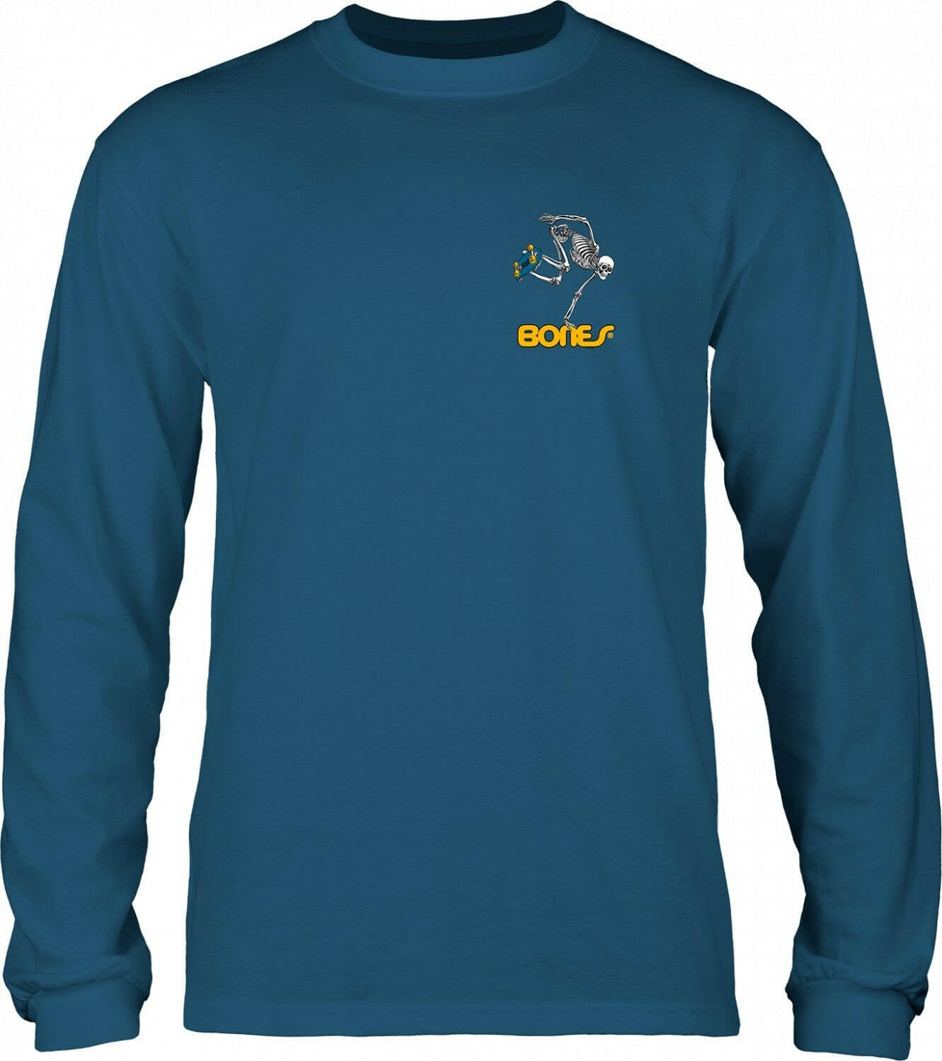 Powell Peralta - Skateboarding Skeleton L/S Tee Slate Blue.