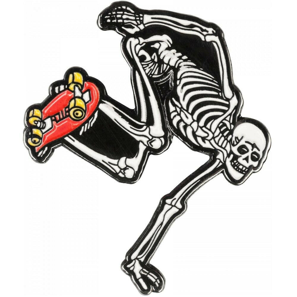 Powell Peralta - Skateboard Skeleton Lapel Pin.
