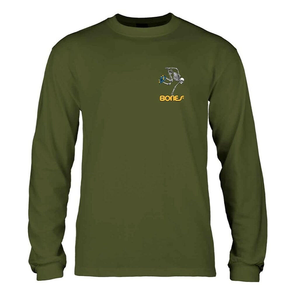 Powell Peralta - Skateboard Skeleton Youth L/S Tee Military Green.