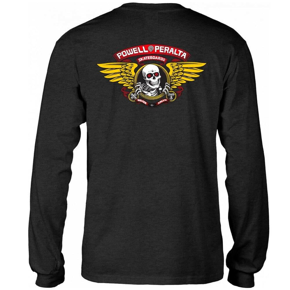 Powell Peralta - Winged Ripper L/S Tee Charcoal Heather.