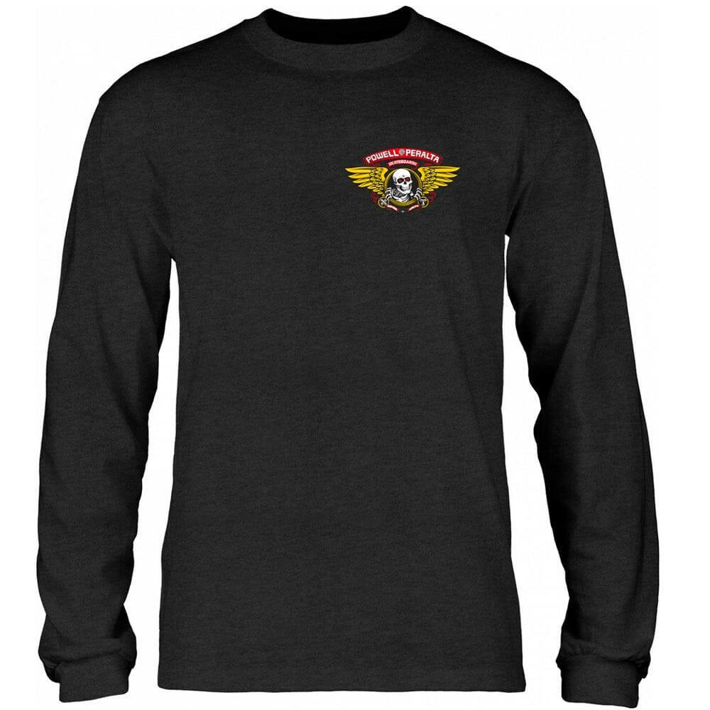 Powell Peralta - Winged Ripper L/S Tee Charcoal Heather.
