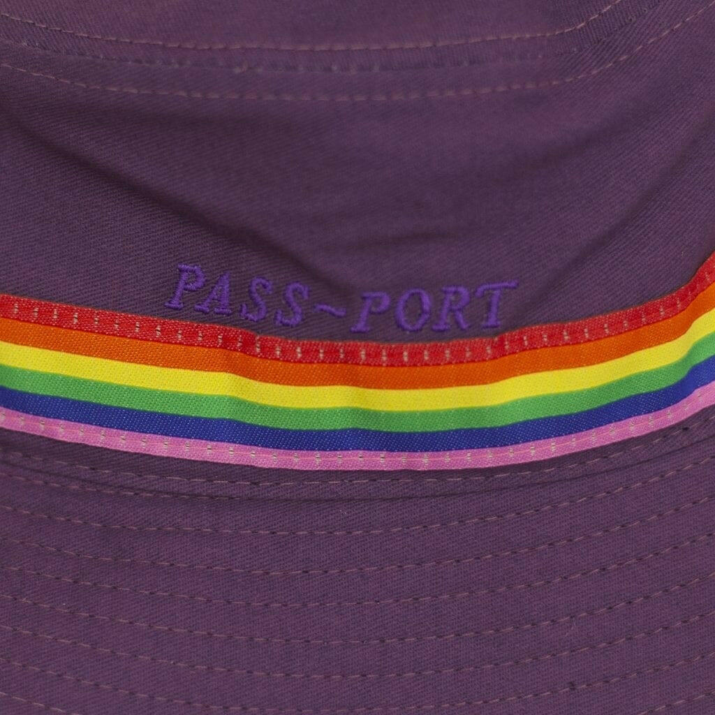 Pass~Port - Pride Ribbon Canvas Bucket Hat Purple.