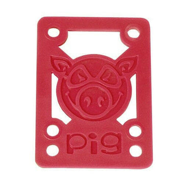 Pig - 1/8" Red Skateboard Risers.