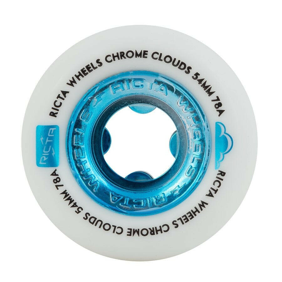 Ricta - Chrome Clouds Blue 54MM 78A Skateboard Wheels.