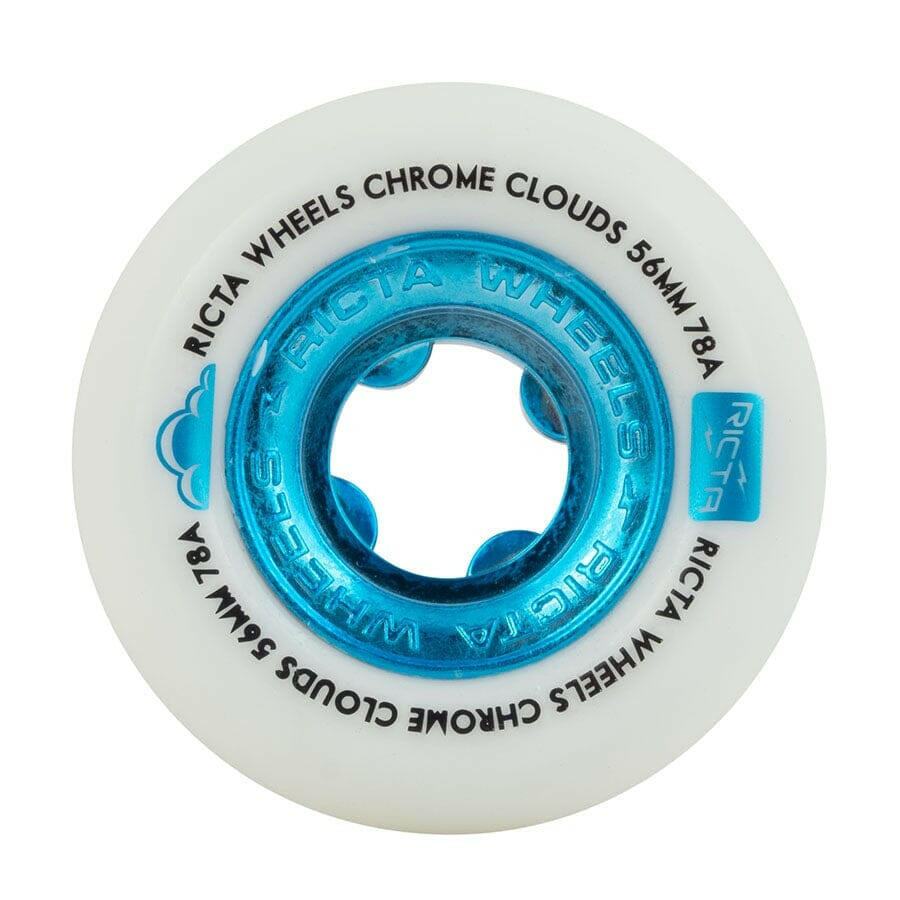 Ricta - Chrome Clouds Blue 56MM 78A Skateboard Wheels.