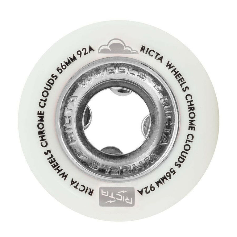 Ricta - Chrome Clouds Black 56MM 92A Skateboard Wheels.