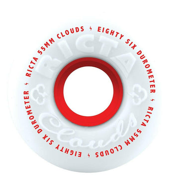 Ricta - Clouds Red 55MM 86A Skateboard Wheels.