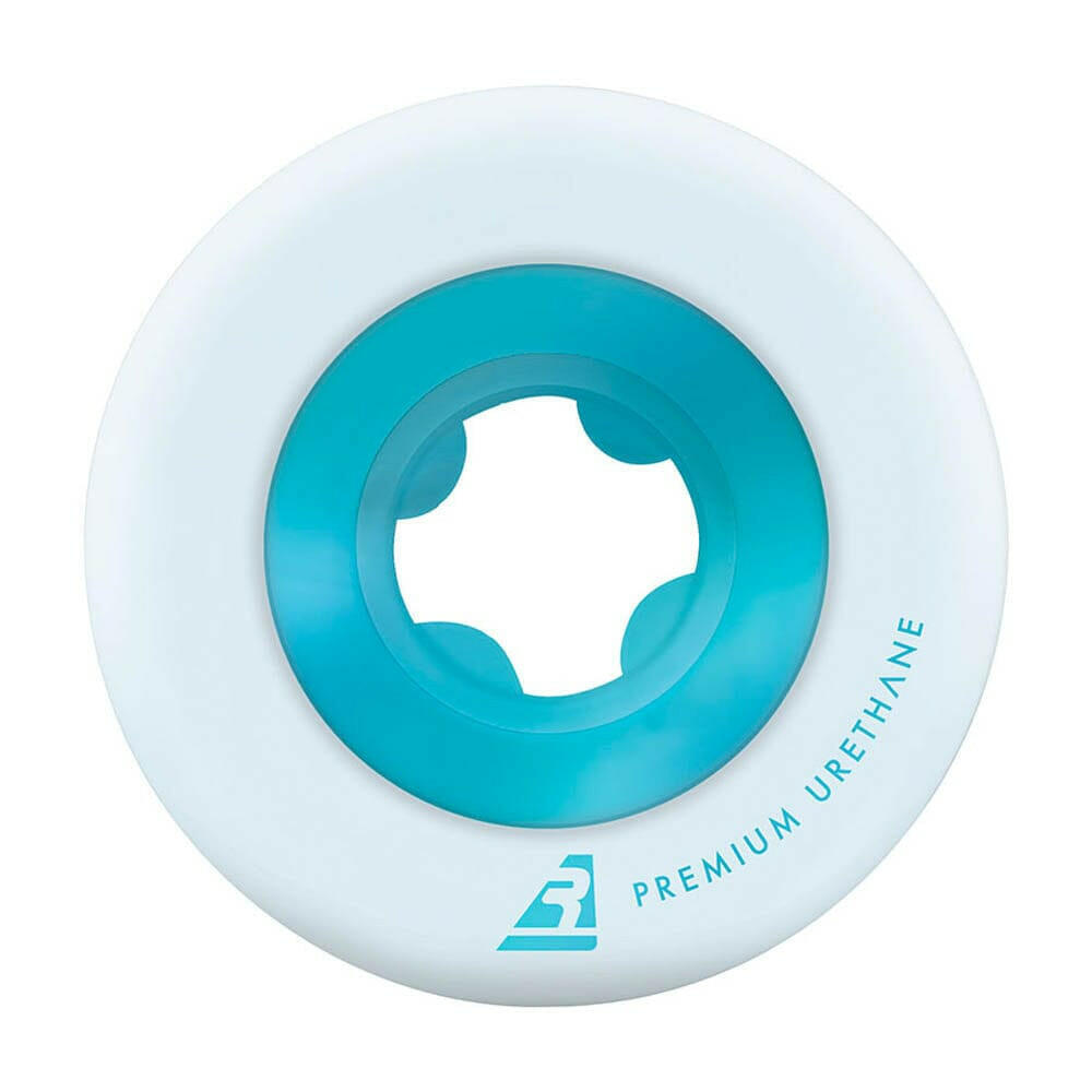 Ricta - Chrome Core White/Teal 53MM 99A Skateboard Wheels.