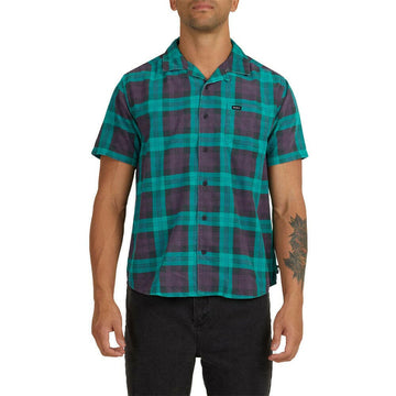 RVCA - Barbed Plaid Shirt Teal.