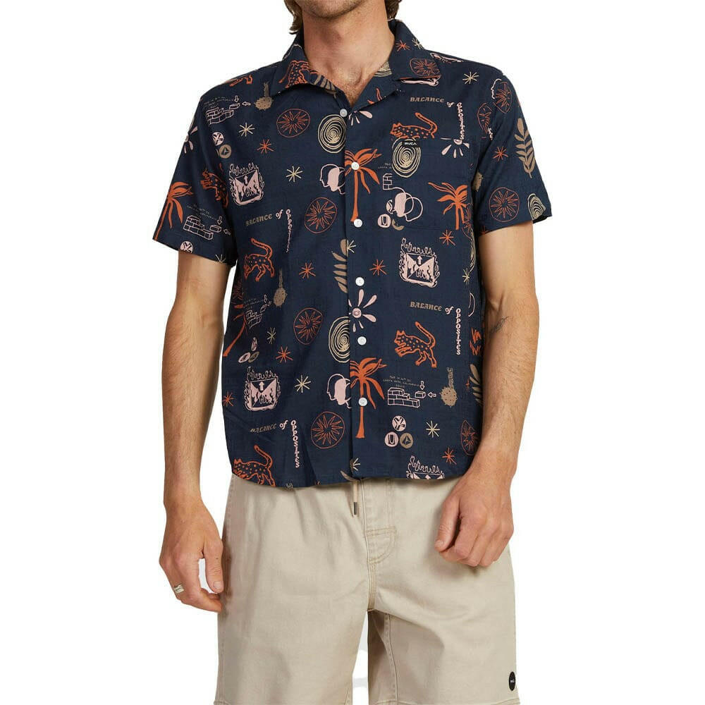 RVCA - New Nates Shirt Moody Blue.