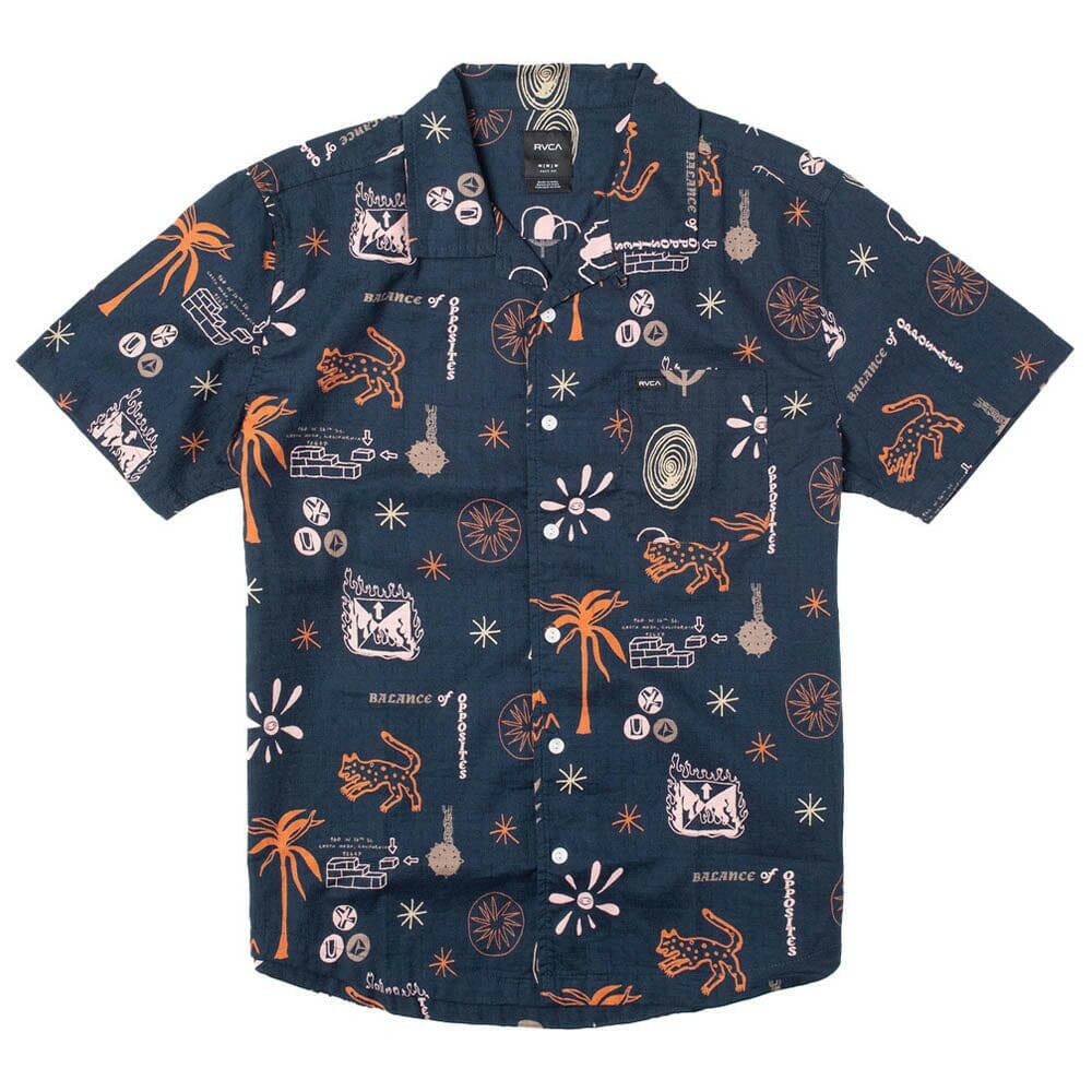 RVCA - New Nates Shirt Moody Blue.