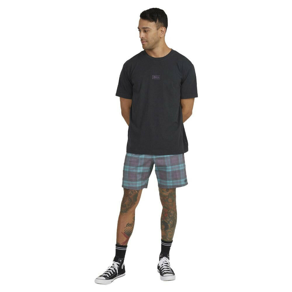RVCA - Opposites Elastic Print Shorts Teal.