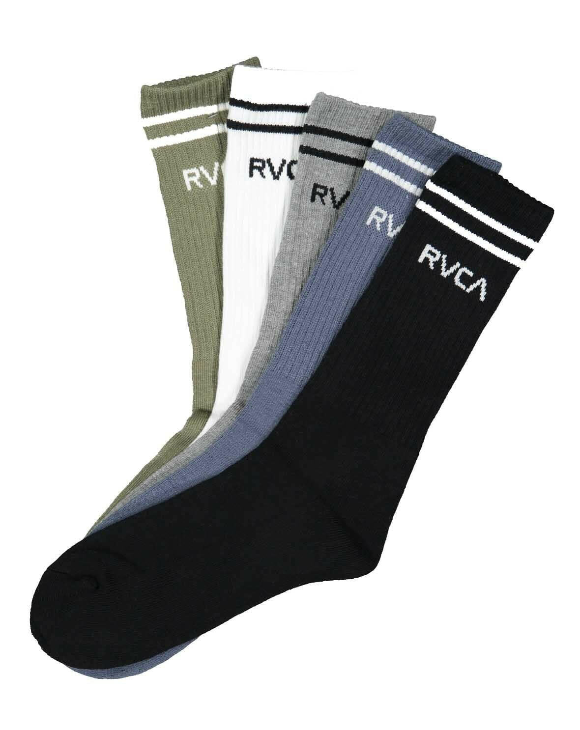 RVCA - Union 5 Pack Crew Socks Multi.