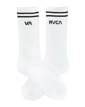 RVCA - Union III 5 Pack Mens Crew Socks White.