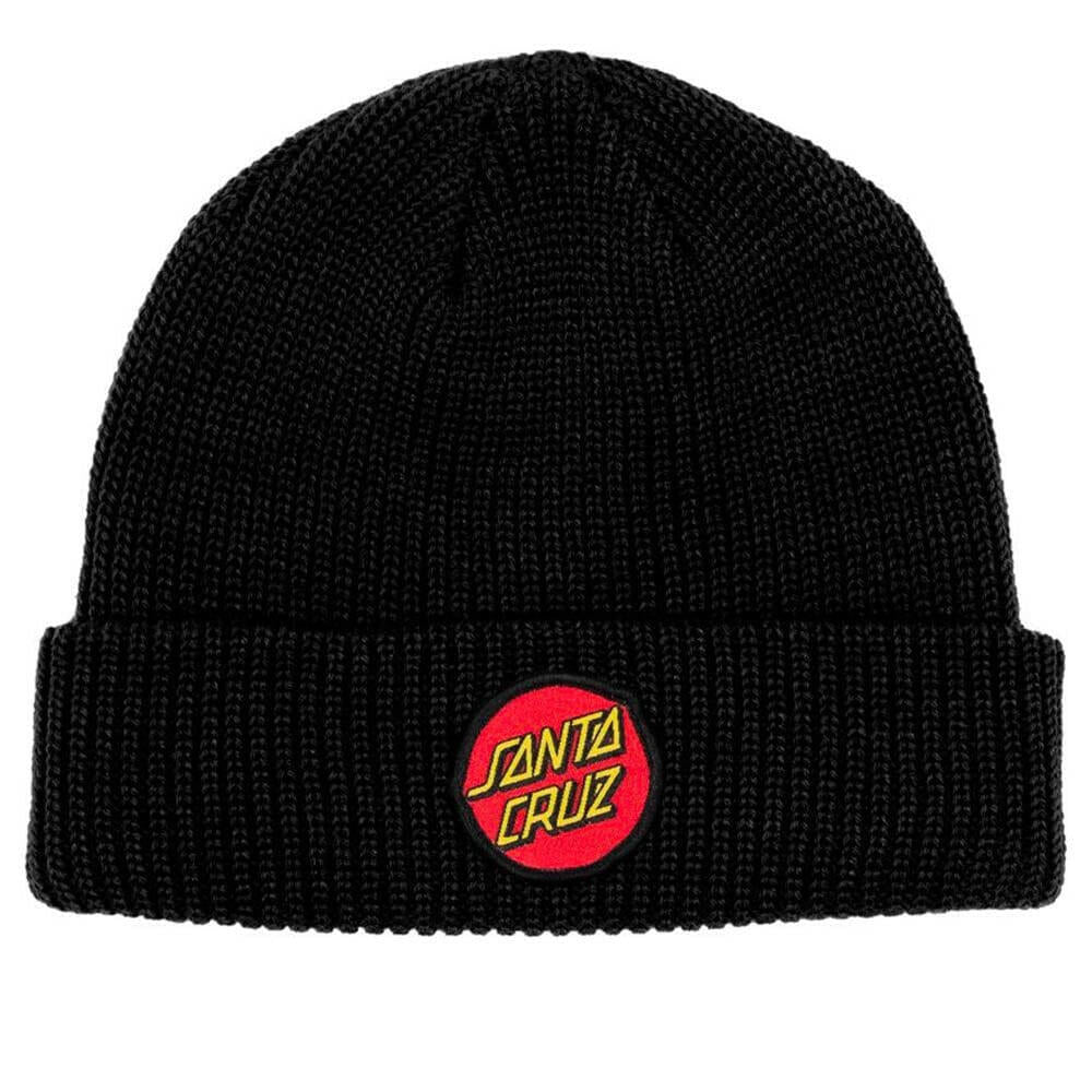 Santa Cruz - Classic Dot Patch Youth Beanie Black.