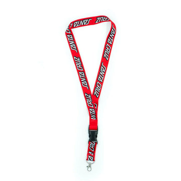 Santa Cruz - Classic Strip Lanyard Red.