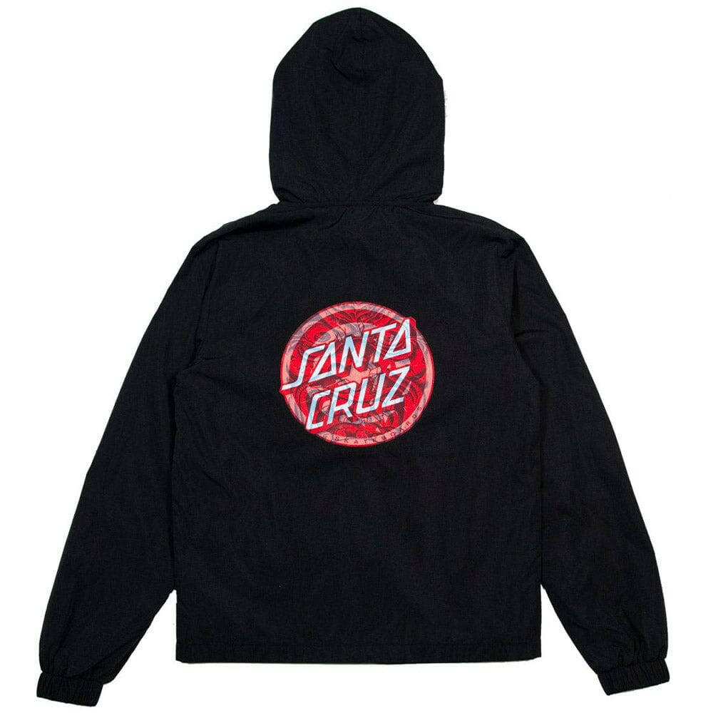 Santa Cruz - Decoder Roskopp Youth Hooded Windbreaker Black.