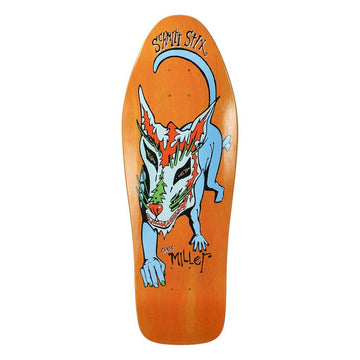 Schmitt Stix - Chris Miller Dog Orange Stain 10.0 Reissue Skateboard Deck.