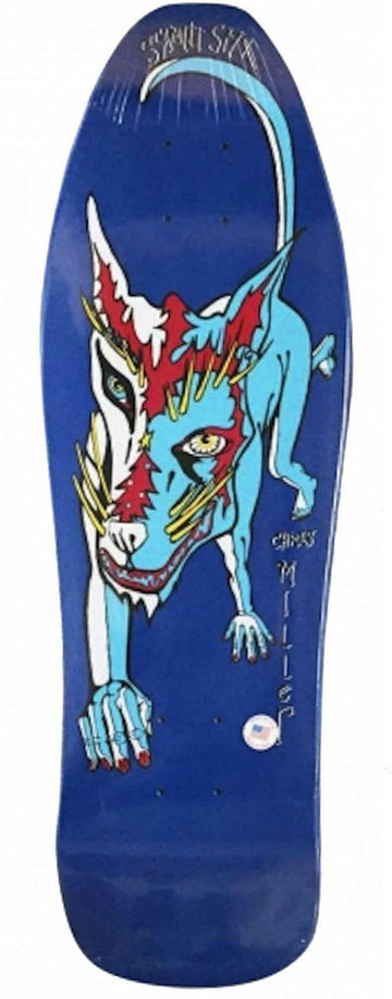 Schmitt Stix - Chris Miller Mini Blue Dip 9.125" Reissue Skateboard Deck.