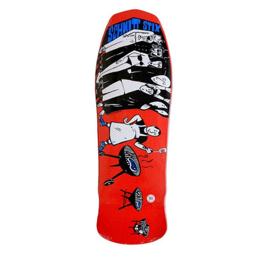 Schmitt Stix - Joe Lopes BBQ Red 10.125" Reissue Skateboard Deck.