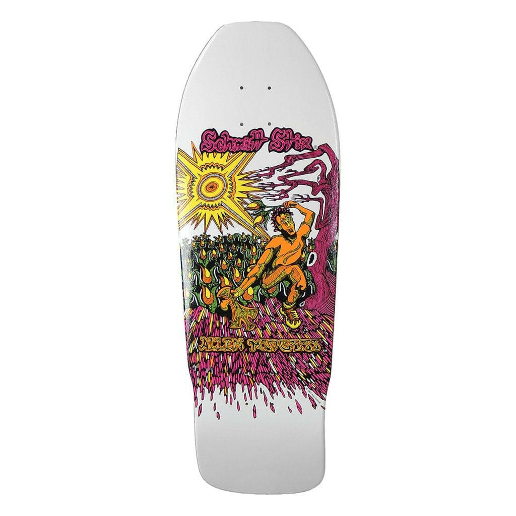 Schmitt Stix - Allen Midgette Flower Picker White 9.875 Reissue Skateboard Deck.