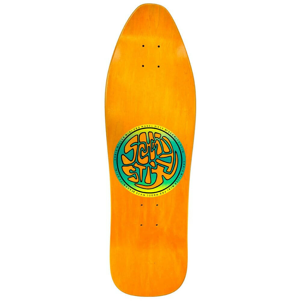 Schmitt Stix - Chris Miller Cat Bird Orange 9.5 Reissue Skateboard Deck.