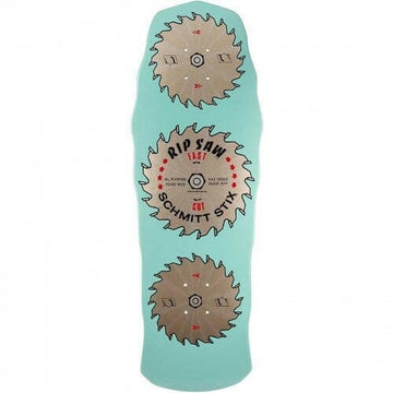 Schmitt Stix - Ripsaw Turquoise 10.0 Reissue Skateboard Deck.