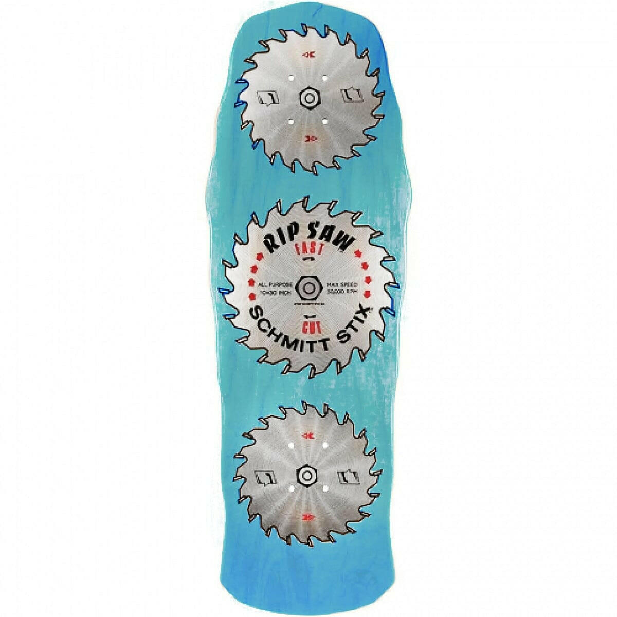 Schmitt Stix - Ripsaw Blue Stain 10.0 Reissue Skateboard Deck.