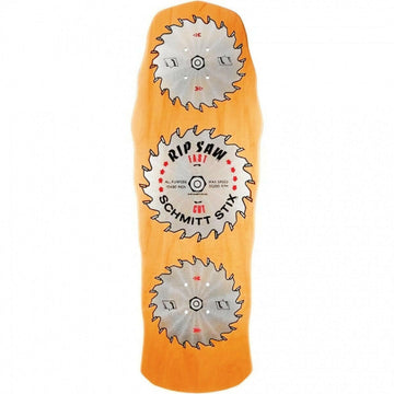 Schmitt Stix - Ripsaw Orange Stain 10.0 Reissue Skateboard Deck.