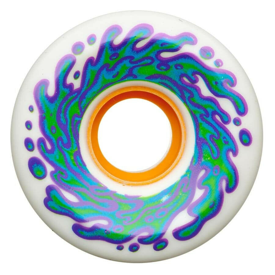 Slime Balls - OG Slime White/Orange 60MM 78A Skateboard Wheels.