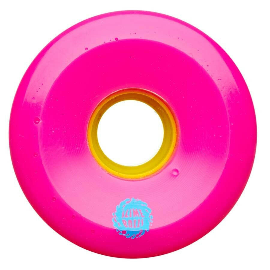Slime Balls - OG Slime Neon Pink/Yellow 66MM 78A Skateboard Wheels.