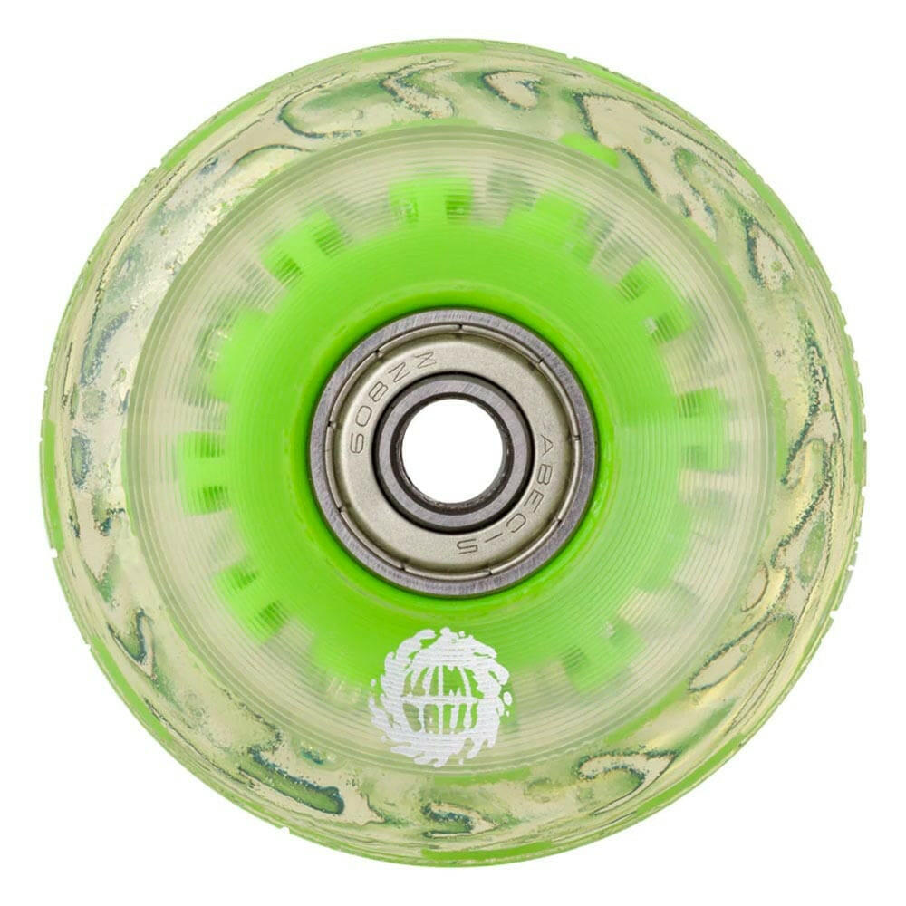 Slime Balls - Light Ups w/Green LED OG Slime 60MM 78A Skateboard Wheels.