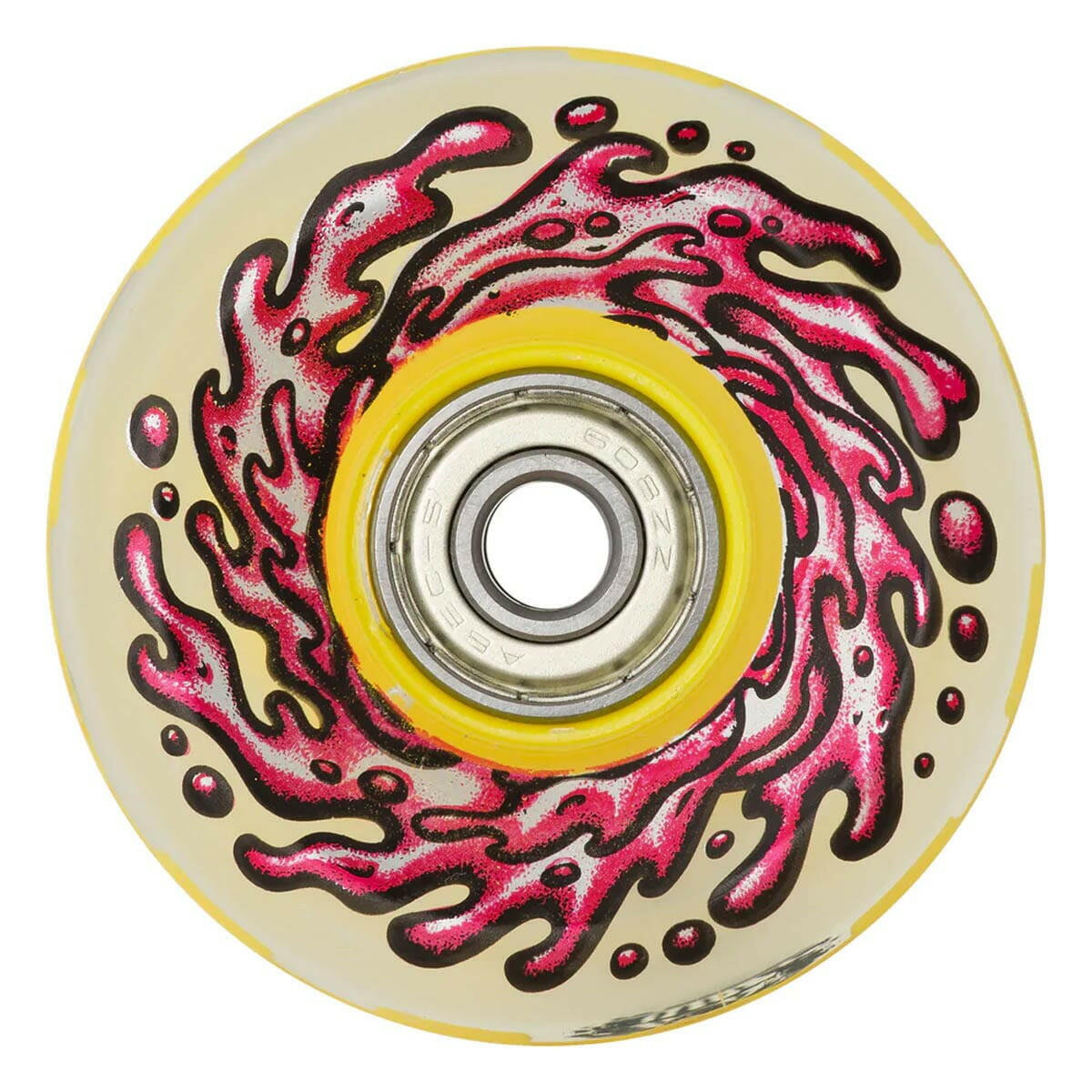 Slime Balls - Light Ups w/Red and Yellow LED OG Slime 60MM 78A Skateboard Wheels.
