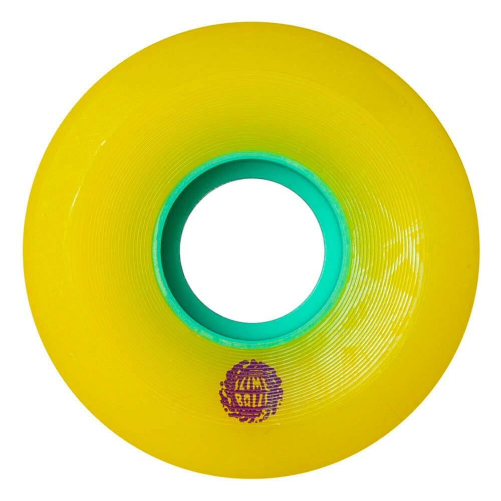 Slime Balls - Mini OG Slime Yellow 54.5MM 90A Skateboard Wheels.