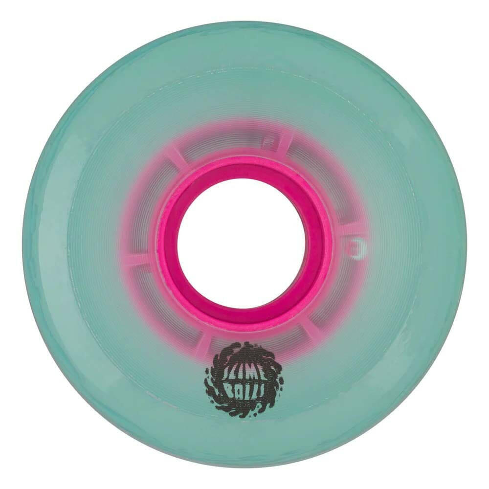 Slime Balls - OG Slime Chrome Trans Green 60MM 78A Skateboard Wheels.