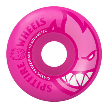 Spitfire - Neon Bighead Pink 52MM 99A Skateboard Wheels.