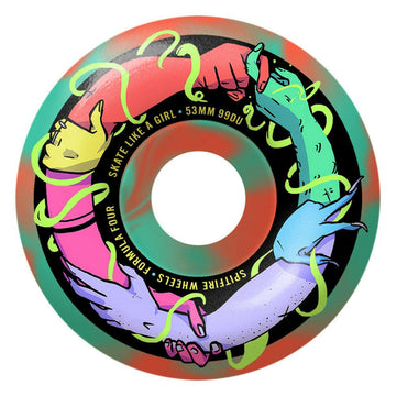 Spitfire - F4 Friends of Skate Like A Girl Classic 53MM 99A Skateboard Wheels.