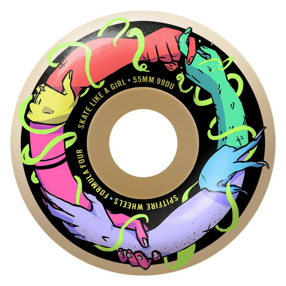 Spitfire - F4 Friends of Skate Like A Girl Classic 55MM 99A Skateboard Wheels.