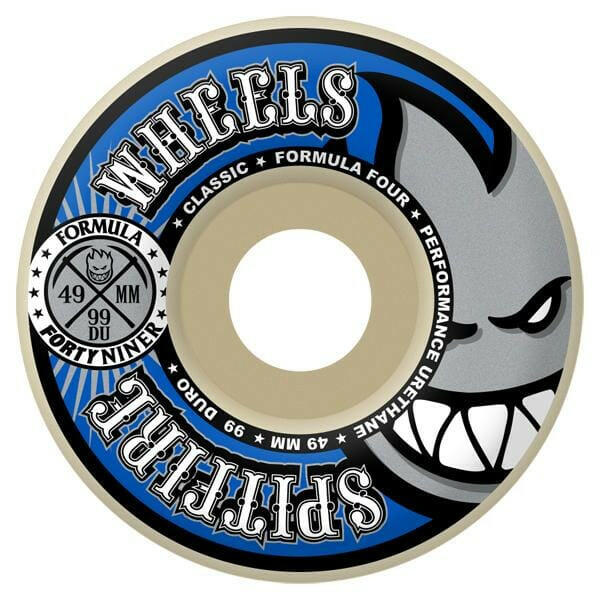Spitfire - Formula 4 Forty Niners 49MM 99A Skateboard Wheels.