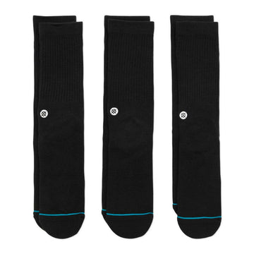 Stance Icon 3 Pack Socks Black.