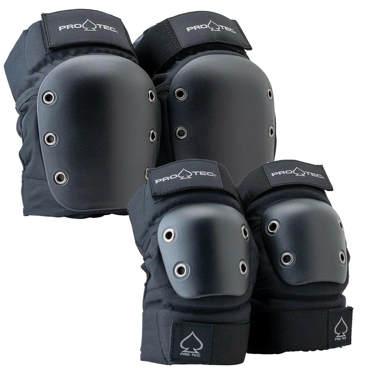 Pro Tec - Street Knee/Elbow Pad Set Open Back Black.