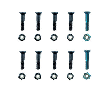 Sunday - 1" Anodized Allen Bolts Black/Blue.