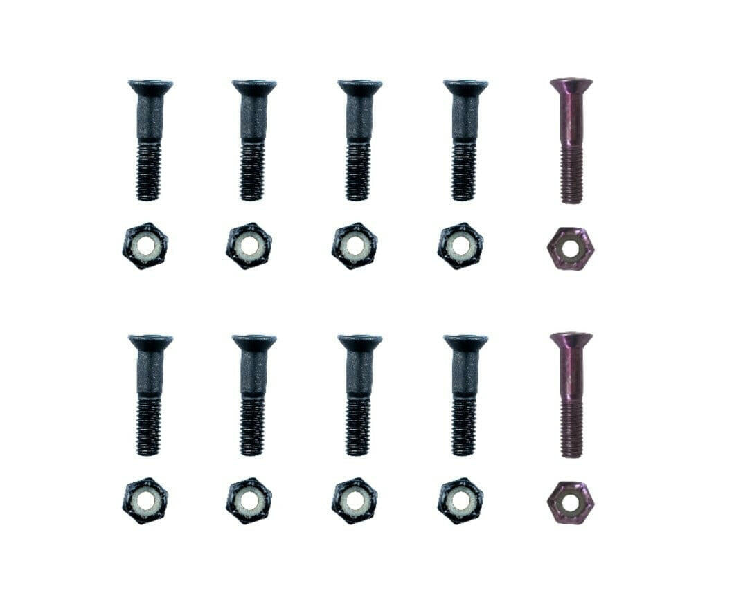 Sunday - 1" Anodized Allen Bolts Black/Purple.