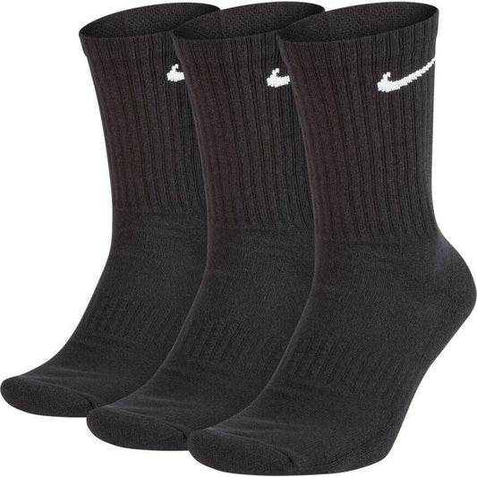Nike - Everyday Cushion Mens Crew Socks Black 3 Pack.