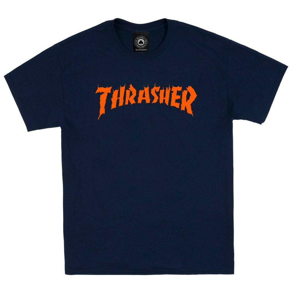 Thrasher - Burn It Down Tee Navy.