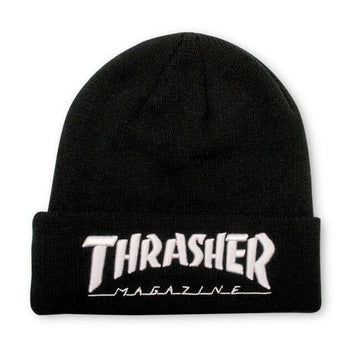 Thrasher - Embroidered Logo Beanie Black.