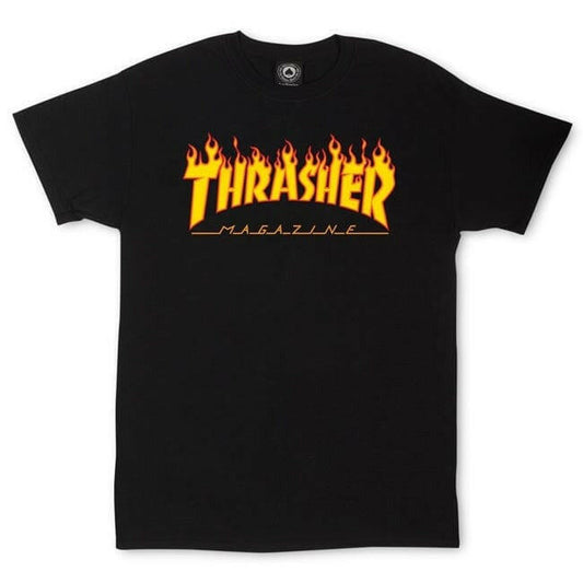 Thrasher - Flame Logo Tee Black.