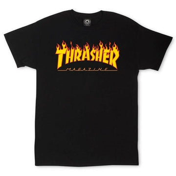 Thrasher - Flame Logo Tee Black.